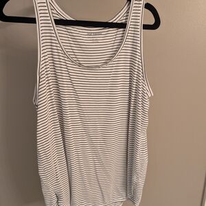 Joe Fresh Black and White Striped Tank Top